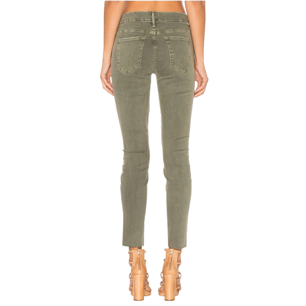 Mother High Waisted Hi Rise Looker Ankle Fray Denim Jeans Size 28 in Army Green - Picture 5 of 15